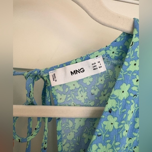 Mango Floral Button Midi Dress Sz 2 - Picture 13 of 14